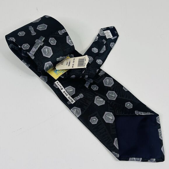 NWT Home Improvement Tim Allen Necktie Tie Nuts and Bolds Binford Tools Wrench - Picture 2 of 3